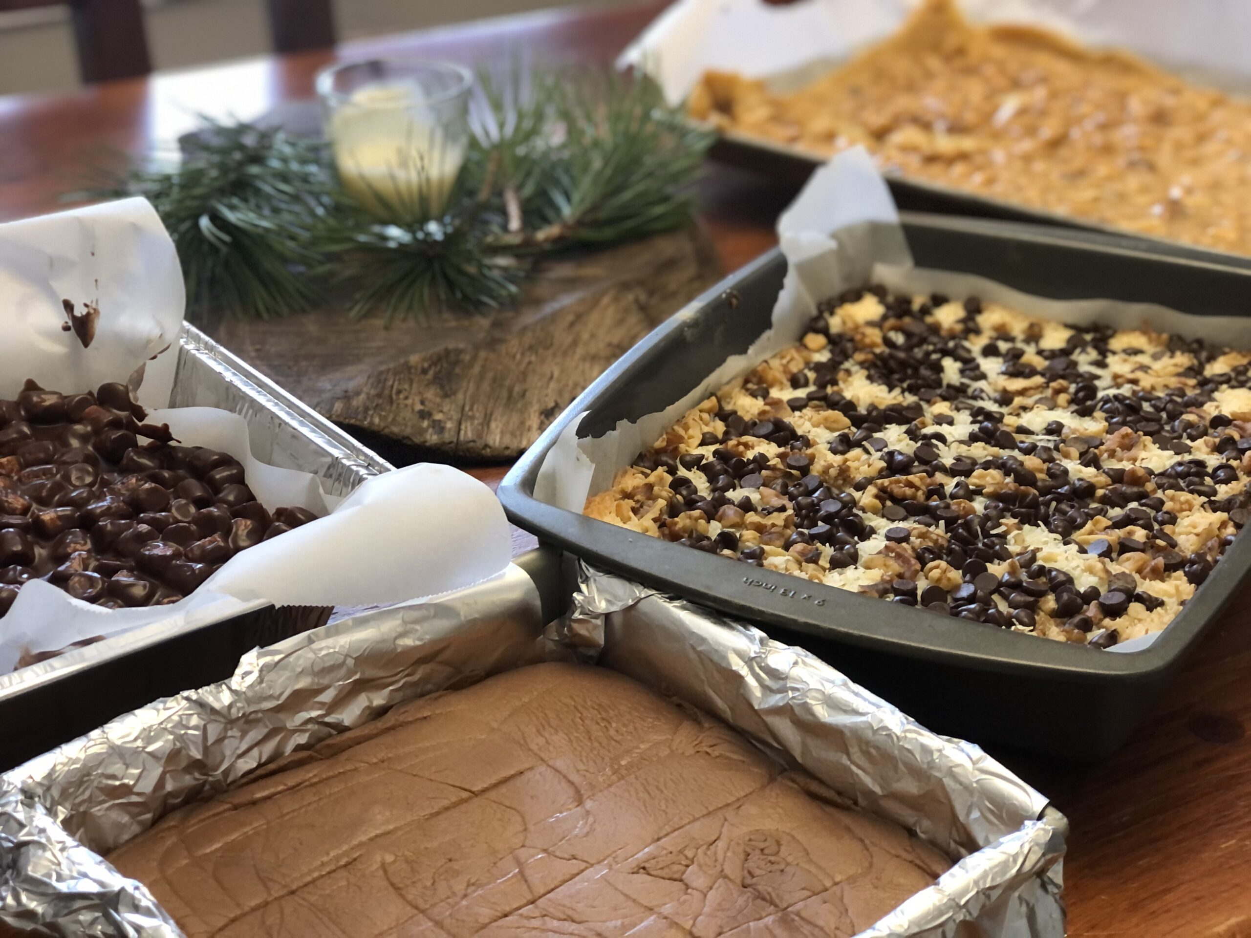 Fudge, Magic Cookie Bar, Peanut Brittle